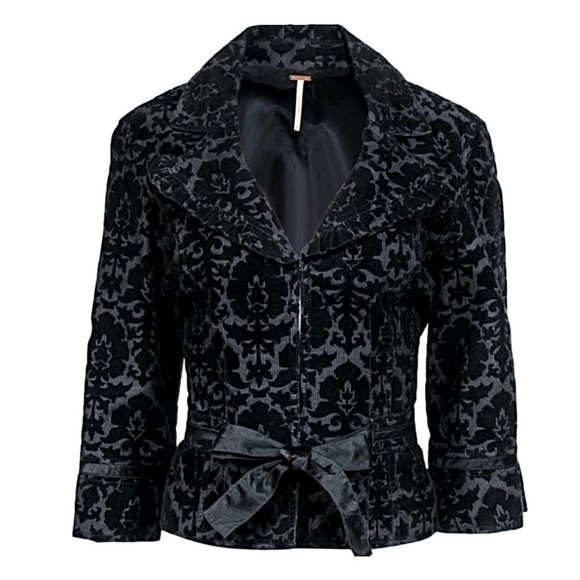 Free People Jackets & Blazers - Free People black velvet brocade blazer